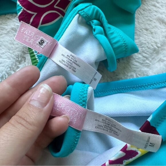 Victoria's Secret | Blue Tribal Boho Bikini Set | Top Size Small, Bottoms Medium - Picture 11 of 13